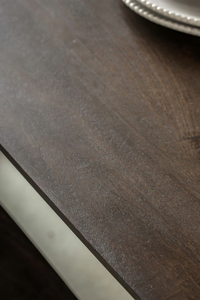 Curved Mango Wood Dining Table - Image 4