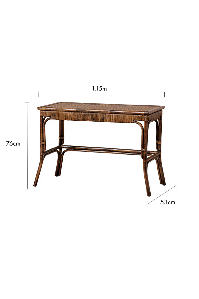 Dark Brown Rattan Console - Image 13