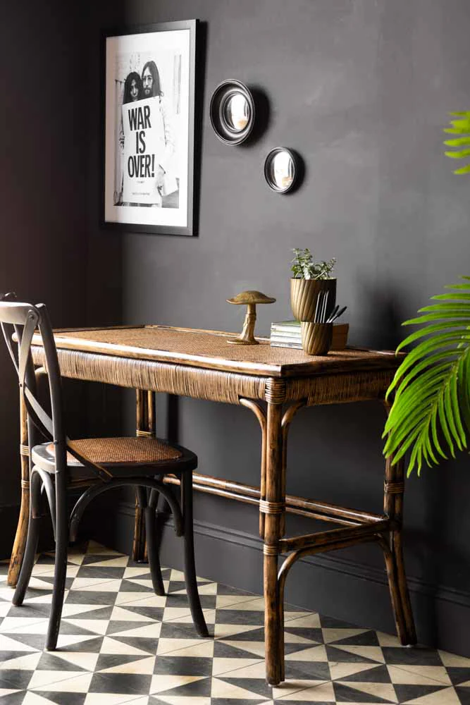 Dark Brown Rattan Console - Image 2