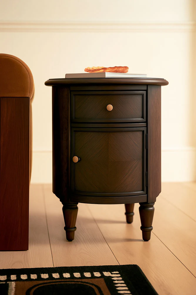 Dark Brown Wooden Side Table - Image 2