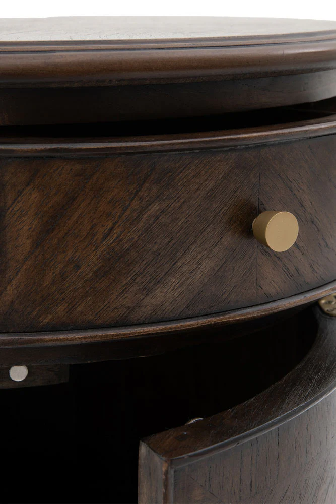 Dark Brown Wooden Side Table - Image 4