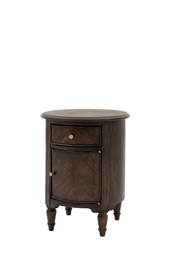 Dark Brown Wooden Side Table - Image 8