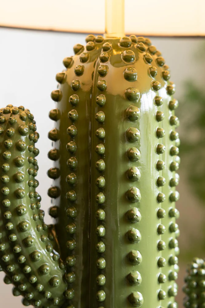 Dark Green Cactus Table Lamp - Image 3