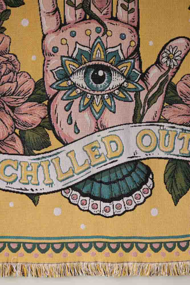 Denim & Bone Yellow Chilled Out Throw - Image 10