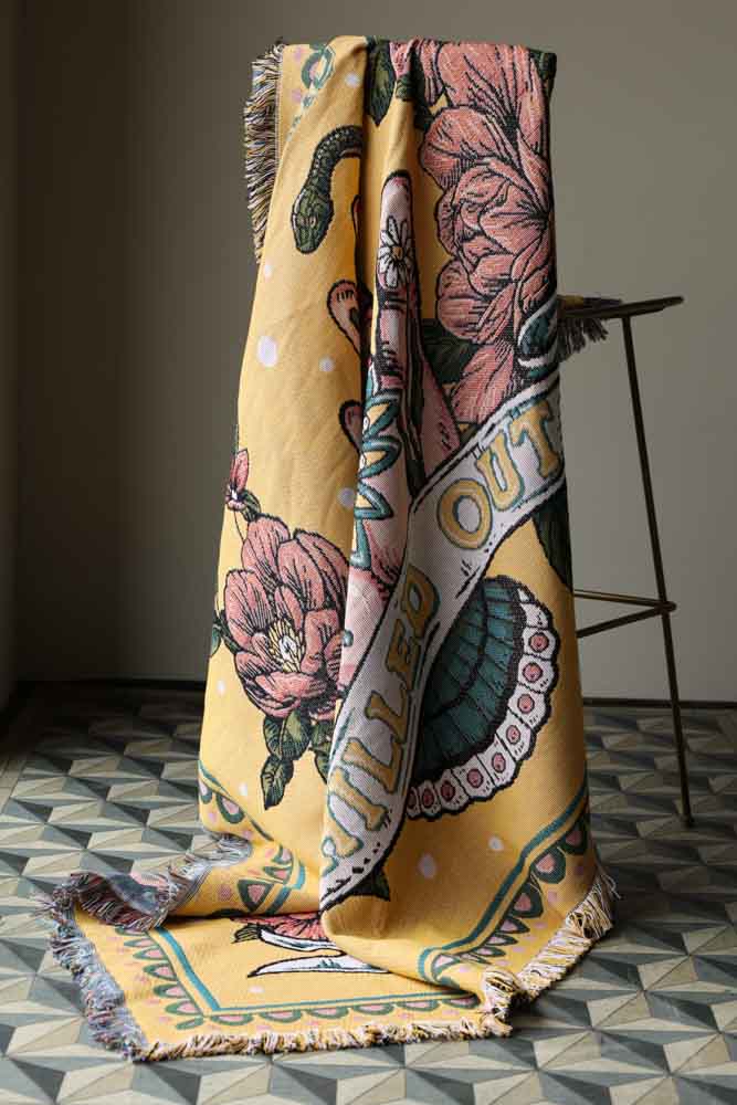 Denim & Bone Yellow Chilled Out Throw - Image 5