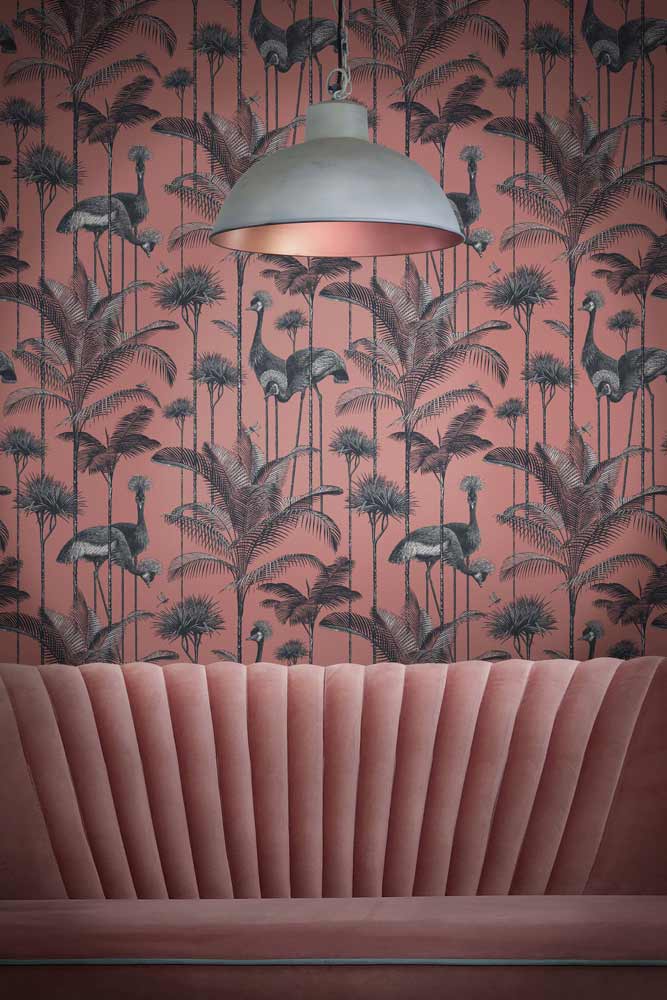 Divine Savages Crane Fonda Coral Wallpaper - Image 12