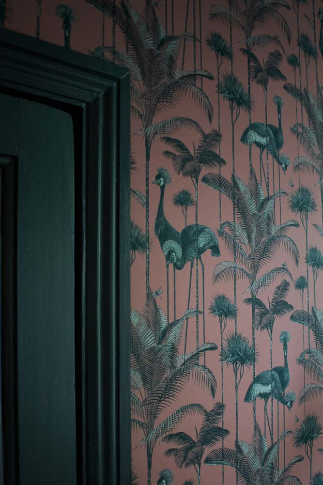 Divine Savages Crane Fonda Coral Wallpaper - Image 14