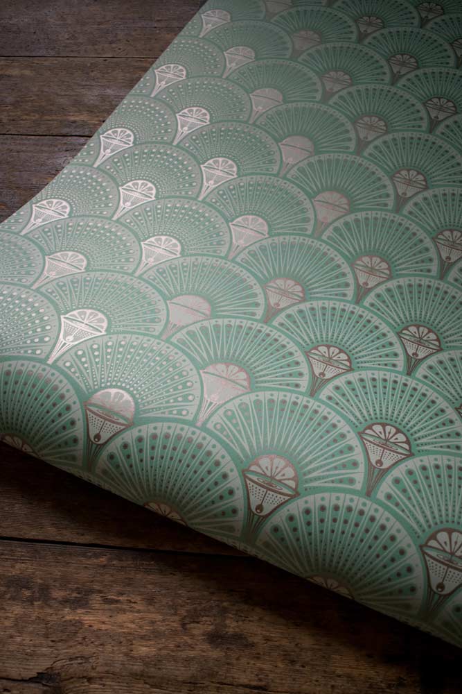 Divine Savages Deco Martini Copper Patina Wallpaper - Image 4