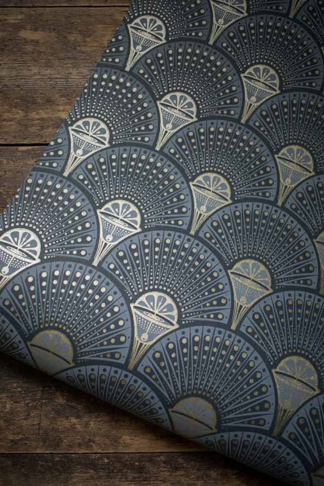 Divine Savages Deco Martini Smokey Gold Wallpaper - Image 8