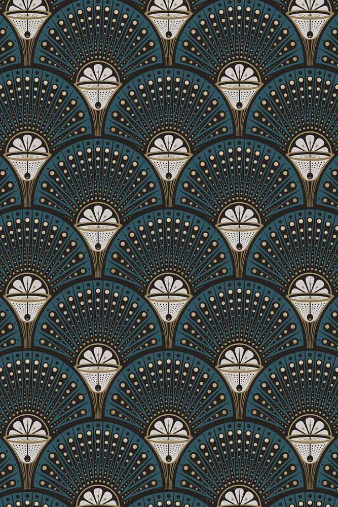 Divine Savages Deco Martini Teal Wallpaper - Image 6