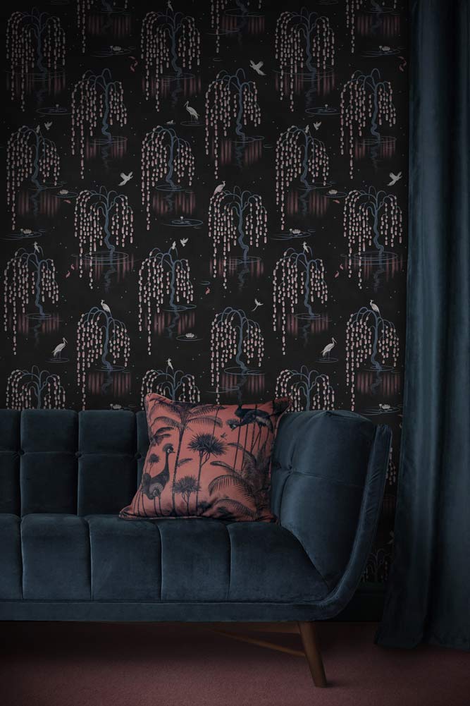 Divine Savages Kyoto Blossom Black Cherry Wallpaper - Image 12