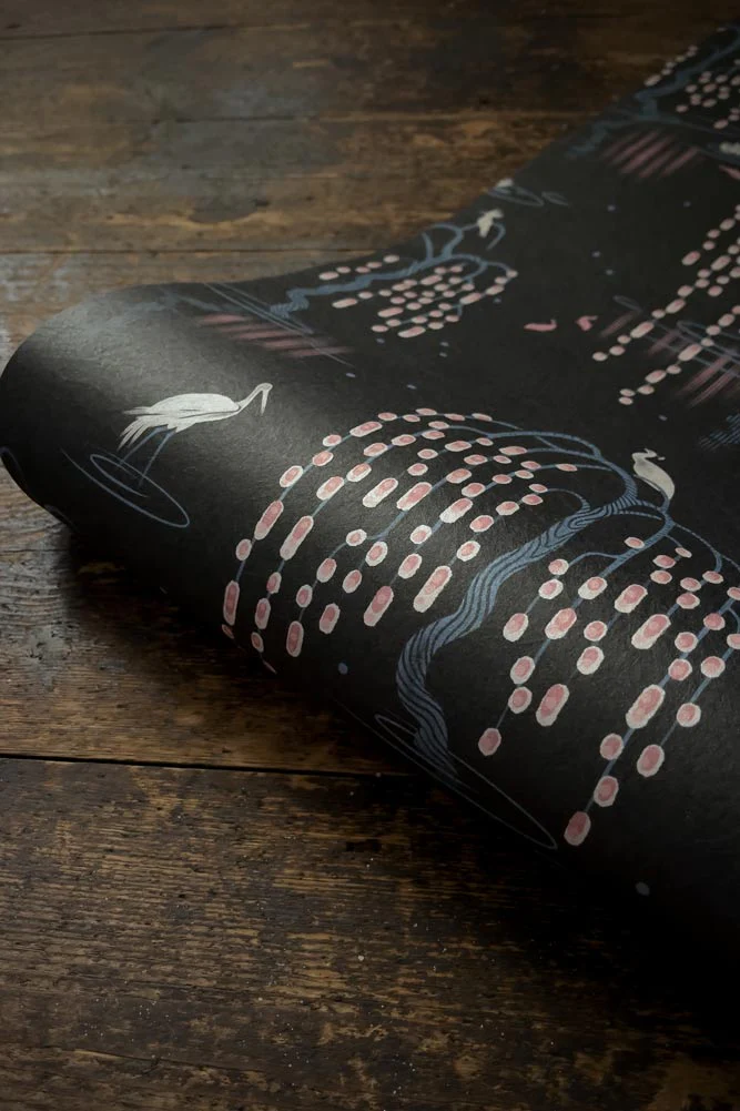 Divine Savages Kyoto Blossom Black Cherry Wallpaper - Image 5