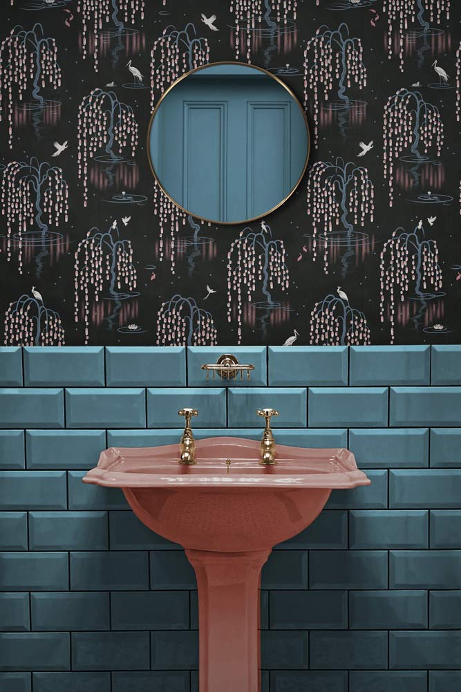 Divine Savages Kyoto Blossom Black Cherry Wallpaper - Image 8
