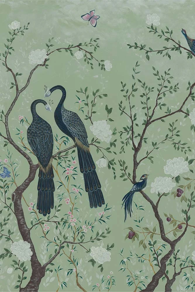 Edo Mural Design Wallpaper Panel - Mint Green - Image 4