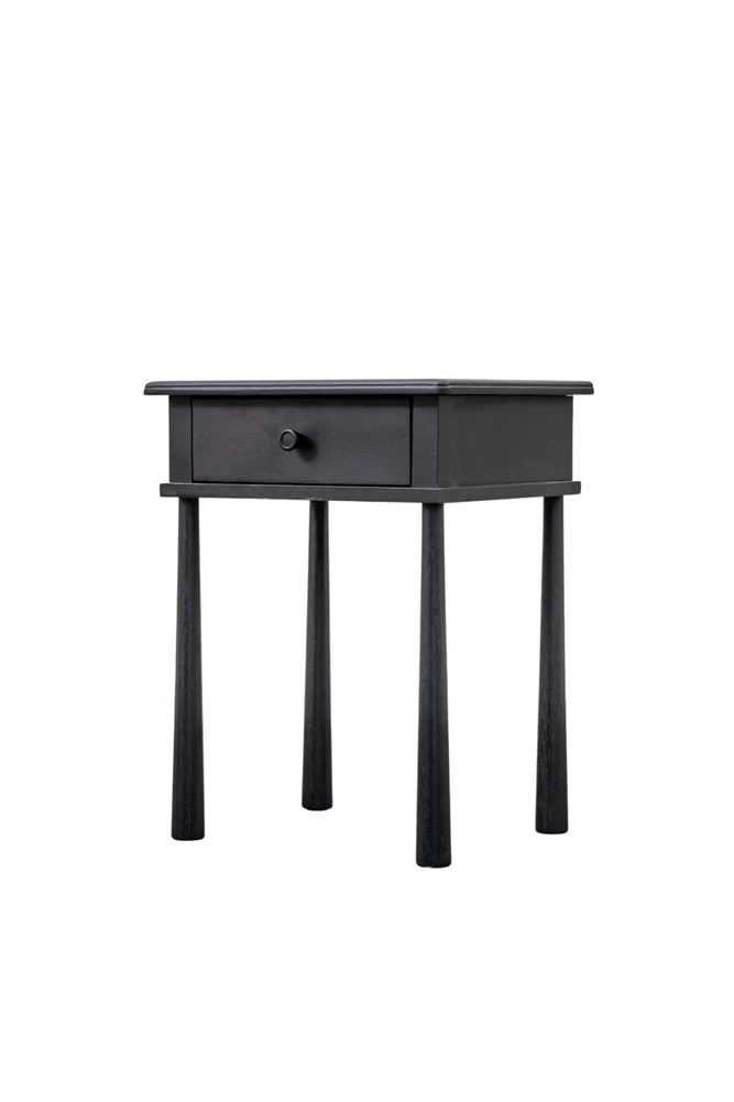 Elegant Black Bedside Table - Image 4