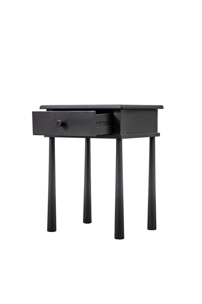 Elegant Black Bedside Table - Image 5