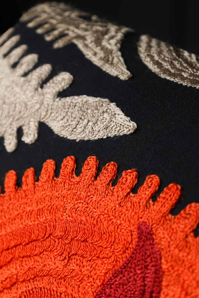 Embroidered Folk Pattern Armchair - Image 8