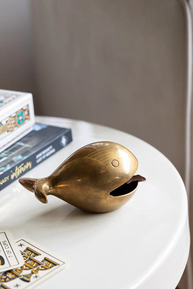 Fabulous Antique Gold Whale Ornament/Ashtray - Image 2