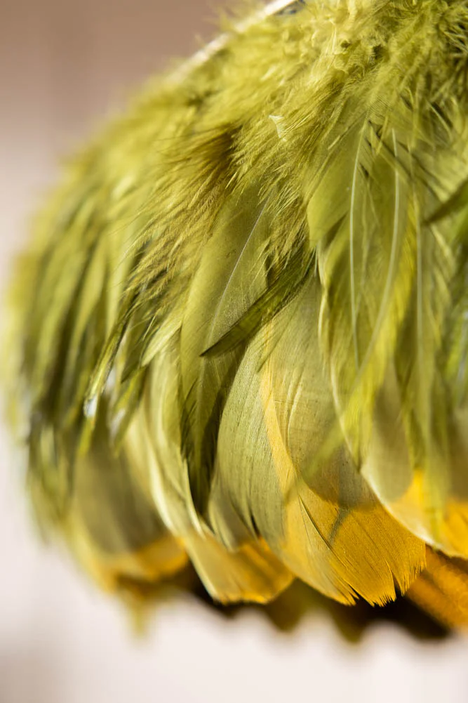 Fabulous Feather Ceiling Light Shade - Olive Green - Image 4