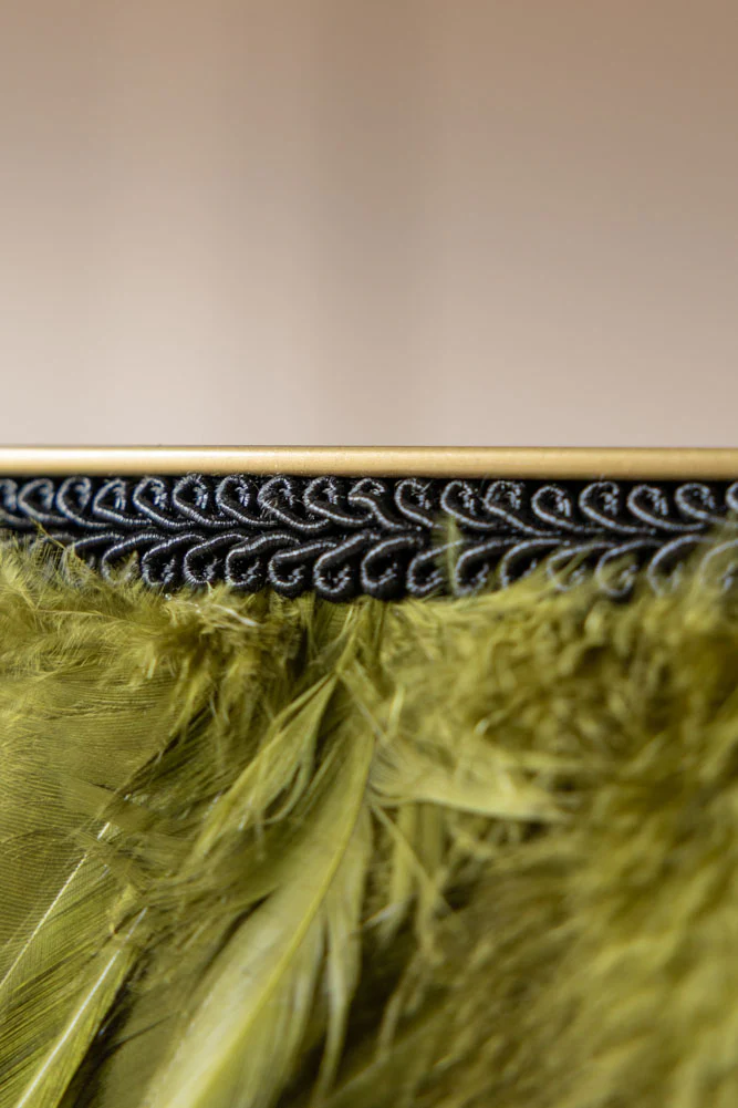 Fabulous Feather Ceiling Light Shade - Olive Green - Image 5