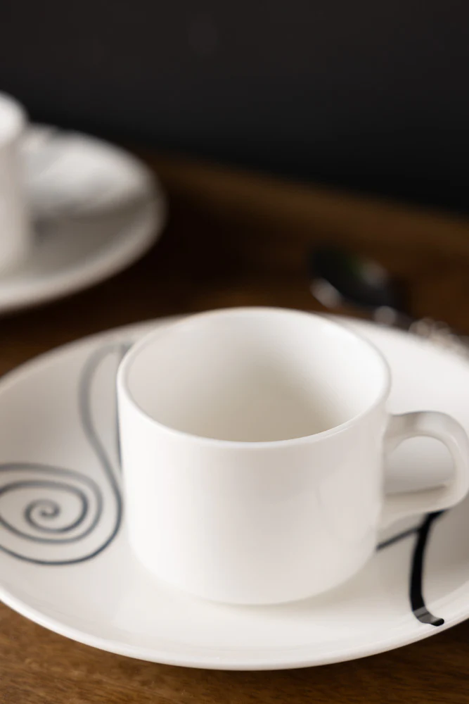 Female Face Coffee Cup & Saucer - Image 3