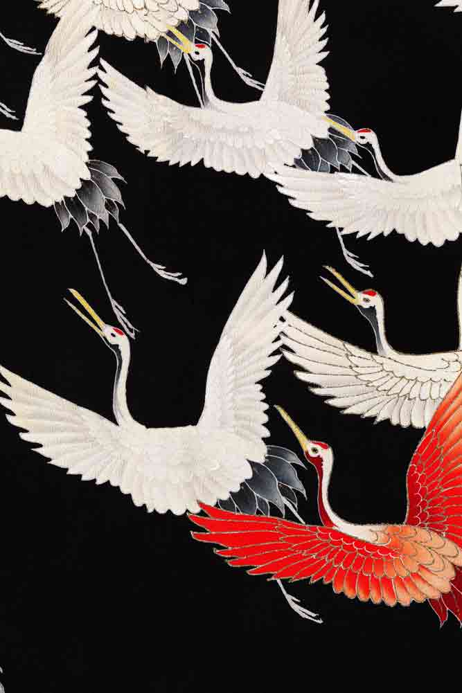 Flying Cranes Art Print - Available Framed Or Unframed - Image 3