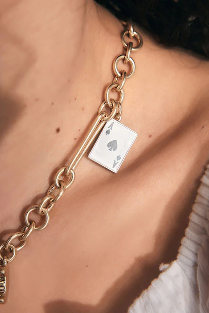 Gold Chunky Chain Charm Necklace - Image 13
