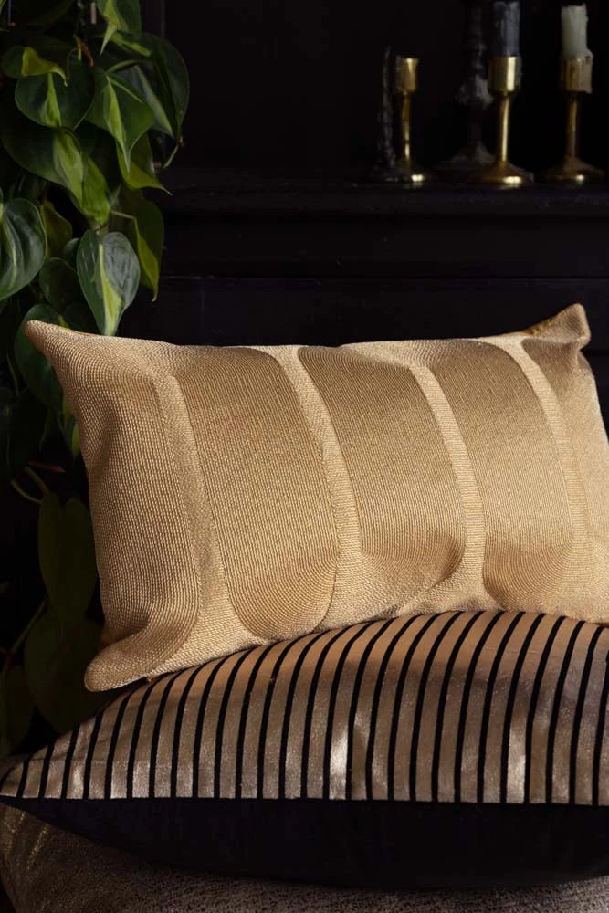 Gold Embroidered Cushion - Image 2