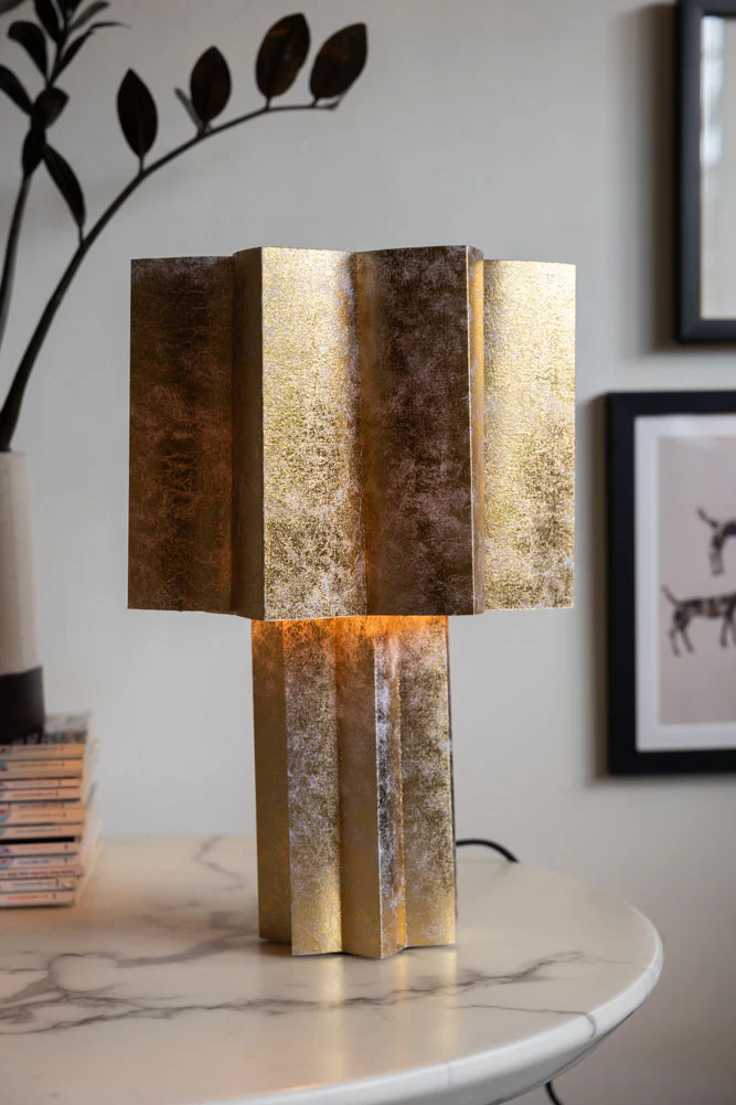 Gold Leafed Effect Star Table Lamp - Image 10