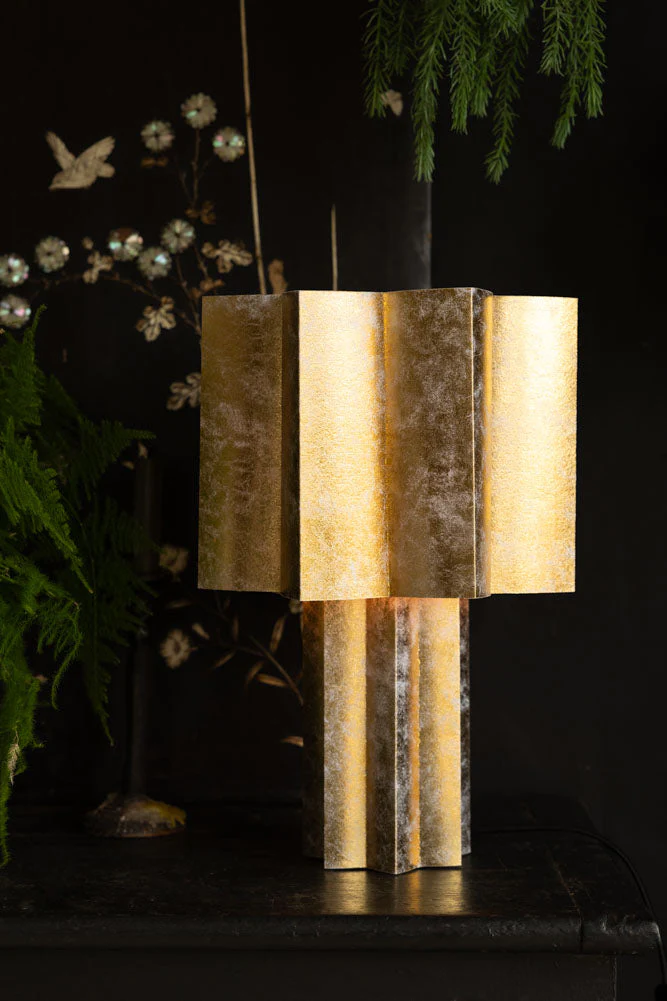 Gold Leafed Effect Star Table Lamp - Image 5