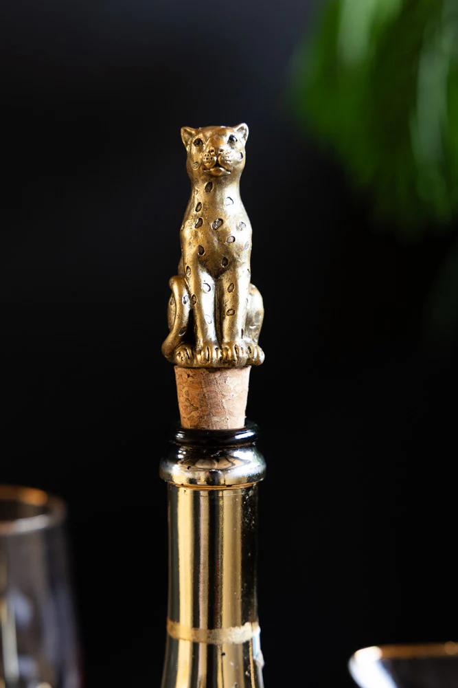 Gold Leopard Bottle Stopper - Image 3