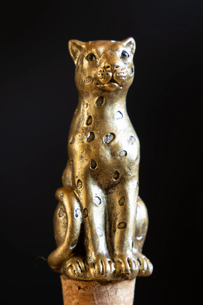 Gold Leopard Bottle Stopper - Image 4