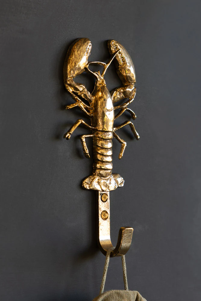 Gold Lobster Coat Hook