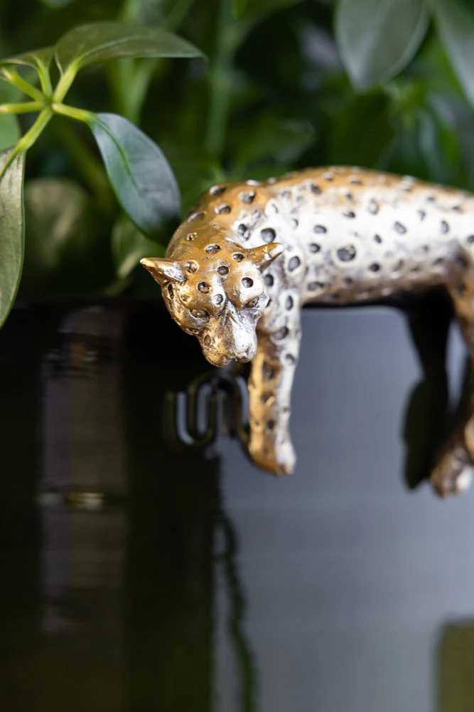 Gold Lounging Leopard Decoration - Image 2