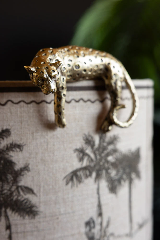 Gold Lounging Leopard Decoration - Image 4