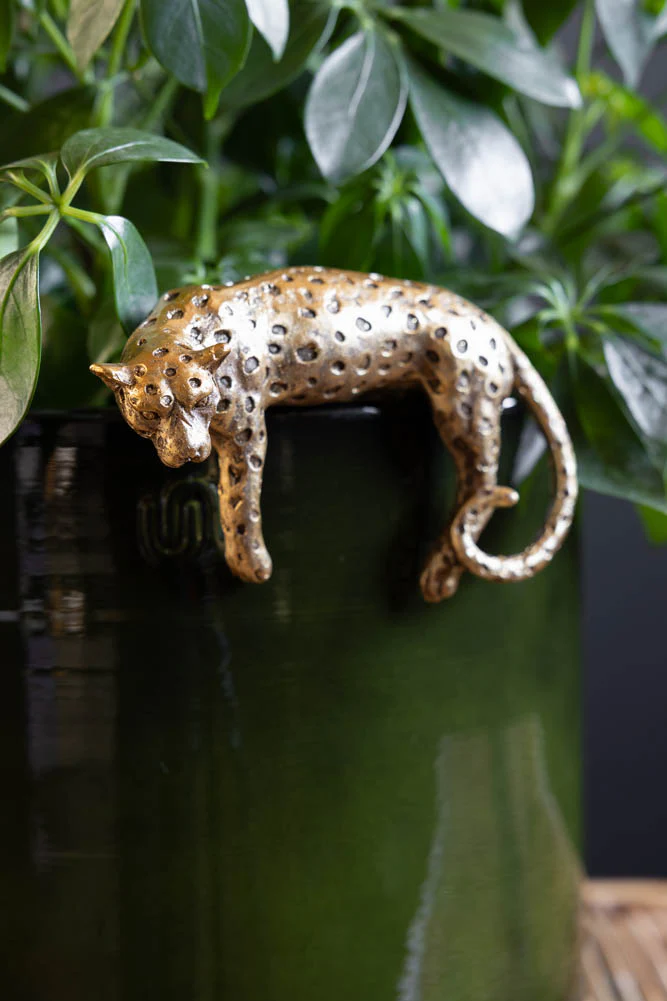 Gold Lounging Leopard Decoration - Image 5
