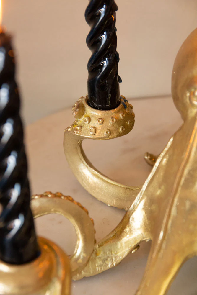 Gold Octopus Candlestick Holder - Image 5