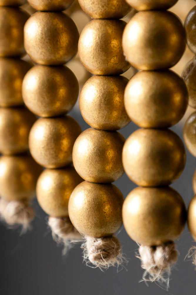 Gold Star Shaped Beaded Statement Chandelier Light - SECONDS - Image 5
