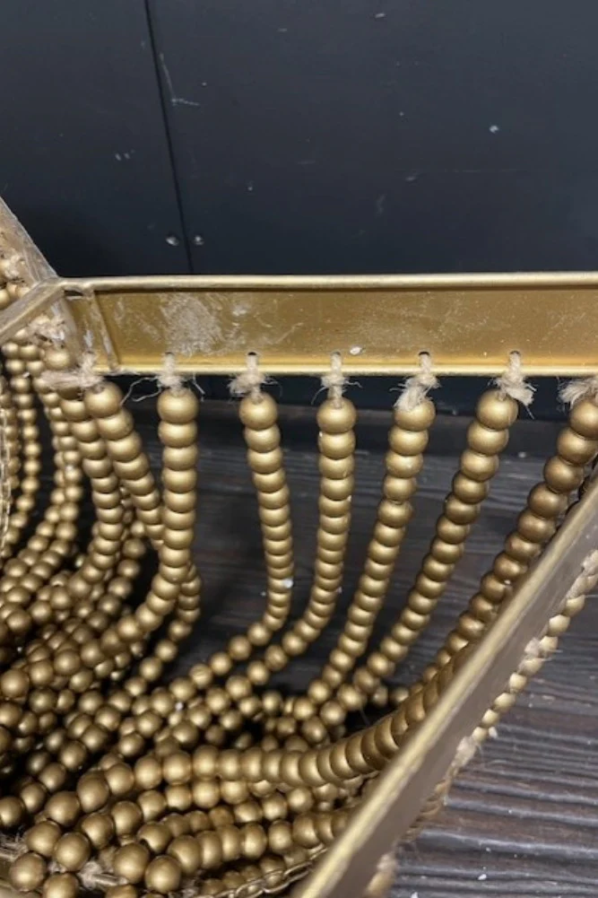 Gold Star Shaped Beaded Statement Chandelier Light - SECONDS - Image 8
