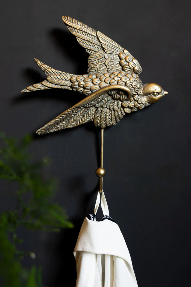 Gold Swallow Coat Hook