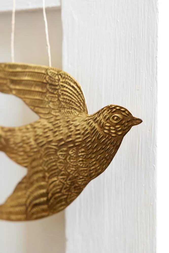Gold Swallow Hanging Ornament - Image 5
