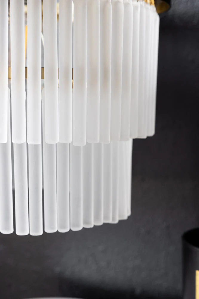 Gold Tiered Glass Easyfit Ceiling Light Shade - Image 11