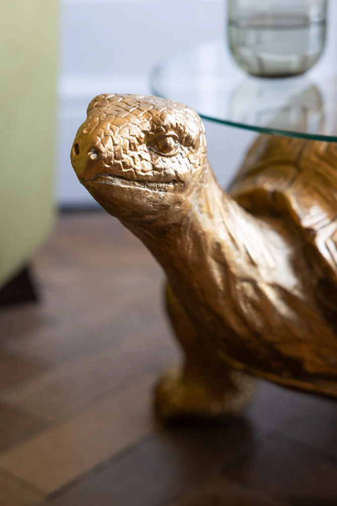 Gold Tortoise Side Table - Image 2