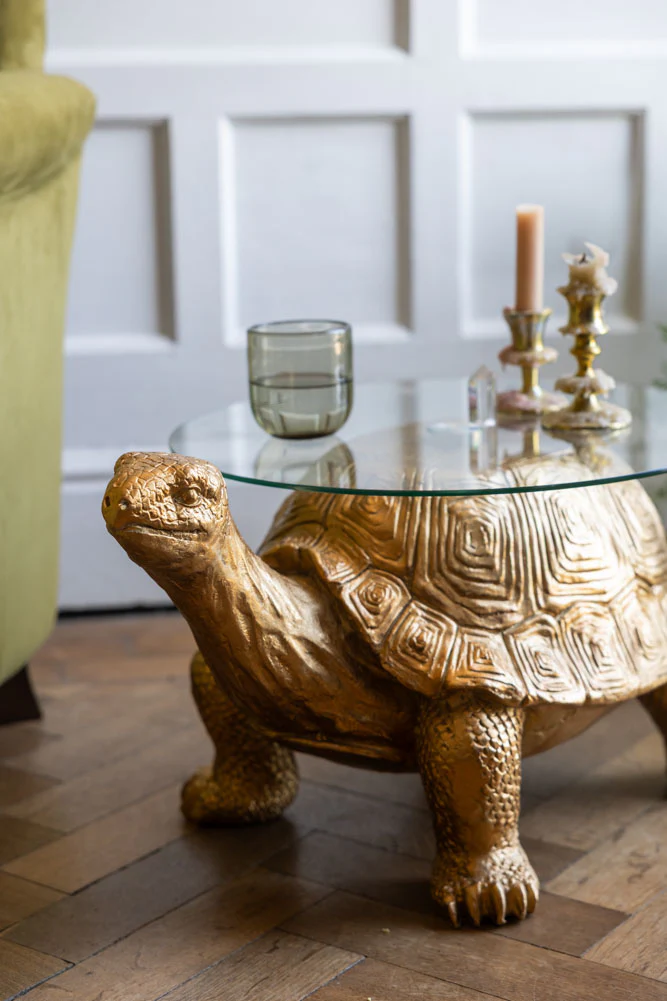 Gold Tortoise Side Table - Image 3