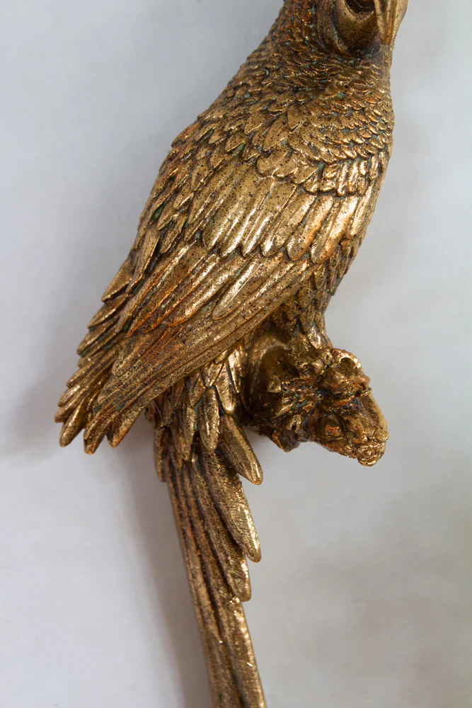Golden Macaw Parrot Candle Holder - Image 3