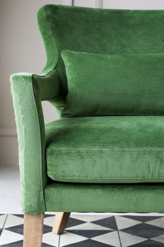 Gorgeous Green Velvet Armchair - Image 3