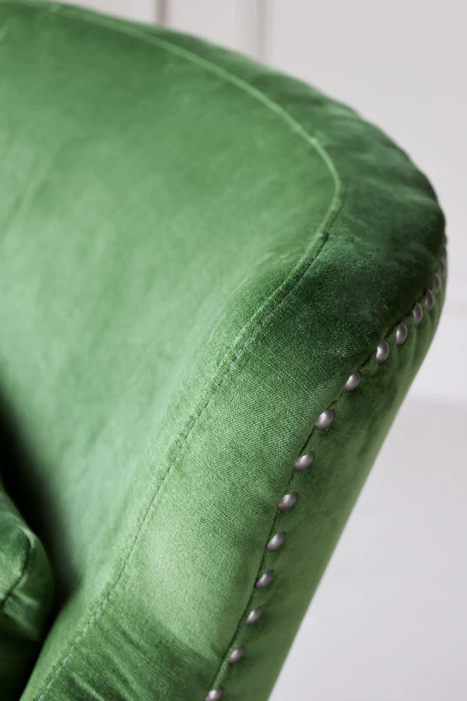 Gorgeous Green Velvet Armchair - Image 4