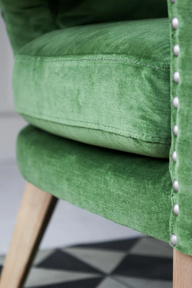 Gorgeous Green Velvet Armchair - Image 7