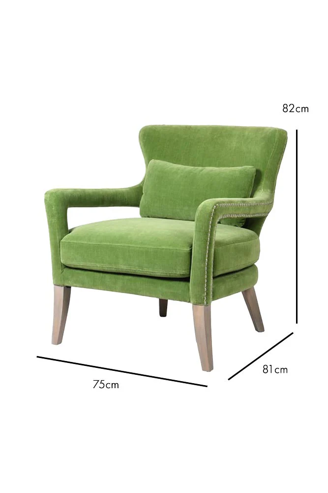 Gorgeous Green Velvet Armchair - Image 9