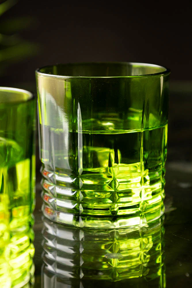 Green Whiskey Embossed Glass - Available in Two Designs - Image 10